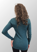 Sophie Mock Neck Sweater in Modal Wool Cashmere 