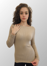 Maglia jacquard Renata in Lana Seta