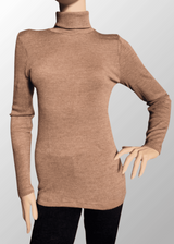 Sophie Mock Neck Sweater in Modal Wool Cashmere 