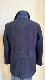 Cappotto doppiopetto Panno Casentino 100% lana Blu Zero