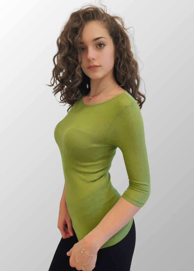 Maglia manica 3/4 Amelia in Modal Cashmere