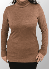 Sophie Mock Neck Sweater in Modal Wool Cashmere 