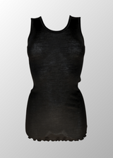 Eva wide shoulder tank top in pure wool 