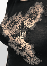Maglia con ricamo floreale Ester in Lana Seta