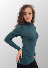Sophie Mock Neck Sweater in Modal Wool Cashmere 