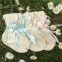 Calza neonato in cotone biologico lavorato - Ecrù