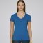T-shirt donna Evoker collo a V in puro cotone biologico - Bluette