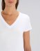 T-shirt donna Evoker collo a V in puro cotone biologico - Bianco