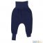 Pantaloni Crawlers in cotone biologico felpato per neonati e bambini - Blu