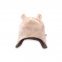 Cappellino Baby orsetto in ciniglia di Bamboo organico - Rosa antico