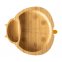 Piatto Coccinella in legno di Bamboo con ventosa - Arancione