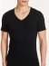 V-neck t-shirt in warm organic cotton - Black
