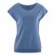 T-shirt Yoga con arricciatura in vita in canapa e cotone biologico - Mirtillo