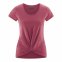 T-shirt Yoga con nodo in vita in canapa e cotone biologico - Rosso rubino