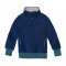 Maglioncino con zip per bambini in lana biologica - Blu