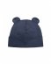 Cappello con orecchie TEDDY per bambini in cotone biologico - Blu inchiostro