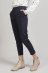 Pantaloni INDO slim da donna in cotone, moda etica e sostenibile - Blu scuro