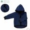 Giacca Milo con cappuccio per bambini in lana cotta biologica - Blu