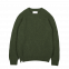 Maglione Viaborg da uomo raglan costine in pura lana merinos - Verde muschio