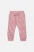Pantaloni Gabriela per bambine in cotone biologico - Rosa polvere