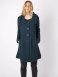 Cappotto a maglia Willow Aran da donna in pura lana - Blu Atlantico