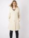 Cappotto a maglia Willow Aran da donna in pura lana - Bianco Naturale