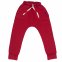 Pantaloni Baggy Denim in felpa leggera per bambini in Cotone Bio - Rosso Scuro