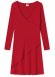 Vestito BLUSBAR ASYMMETRICAL da donna in pura lana merinos - Rosso