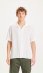 Camicia Uomo WAVE manica corta in 100% Lino Biologico - Bianco