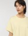 T-shirt donna Oversize Collider in cotone biologico - Burro