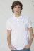 Felice men's polo shirt in regenerated cotton - White