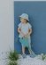 Cappellino pescatore per bambini in cotone biologico - Celeste