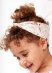 Fascia per capelli Prato Fiorito per bambina in puro coton biologico - Bianco