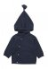Cardigan con cappuccio per bambini in lana merino - Blu