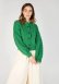 Cardigan Blossom Clover da donna in pura lana merino - Verde Melange