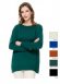 Maglione Donna collo fantasia tono su tono in pura lana - Verde