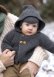 Giacca con cappuccio per neonati in Baby Alpaka e Lana Merino - Grigio Melange