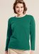 Pullover Kokon girocollo da donna in pura lana merino - Smeraldo