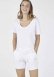 T-shirt OWN scollata da donna in cotone biologico organico - Bianco