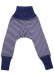 Pantaloni con fascia per bambini in lana biologica e seta - Righe blu