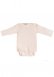 Body manica lunga per neonati in lana biologica e seta - Bianco Naturale