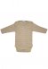 Body manica lunga per neonati in lana, cotone bio e seta - Righe Verdi