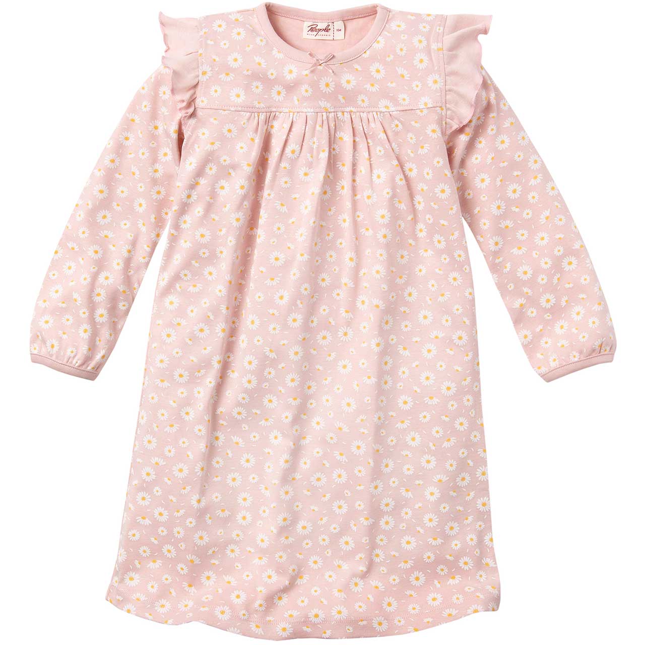 Camicia da notte Margherite per bambina in puro cotone biologico