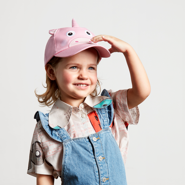 Cappellino con visiera Unicorno per bambine in Cotone Biologico Equosolidale