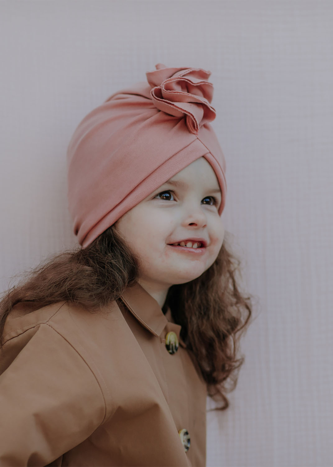 Cappello a turbante per bambina in cotone biologico