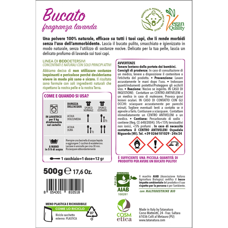 Ecodetersivo Lavatrice in polvere Bio Concentrato_64301