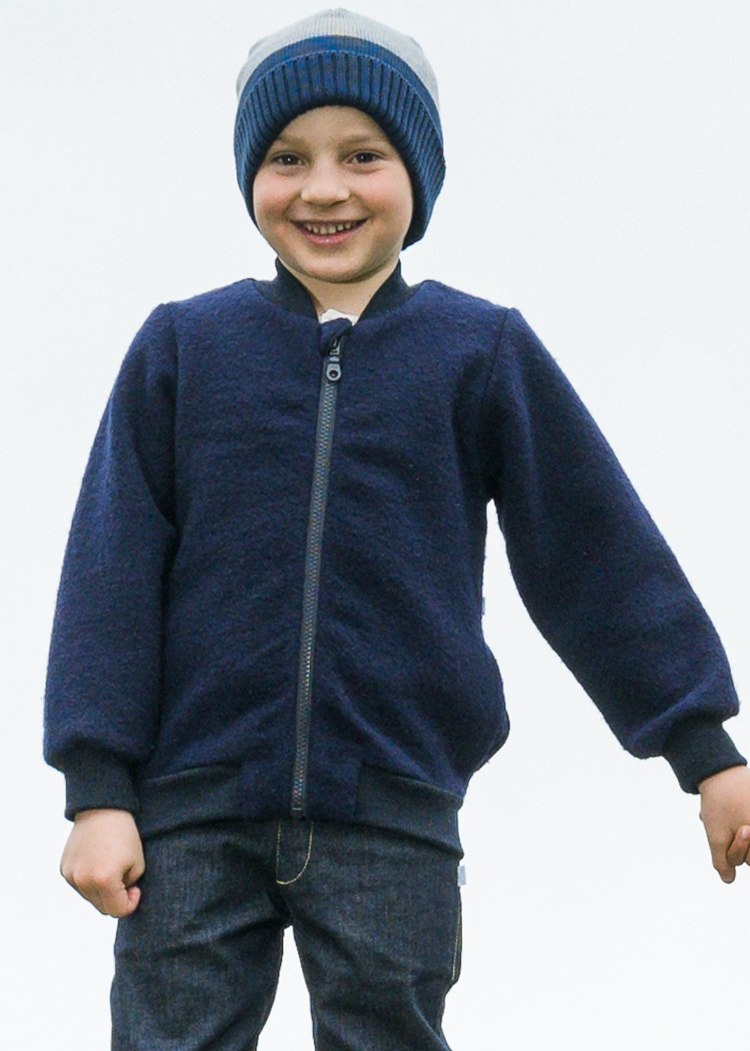Giacca Bernie per bambini in lana cotta biologica