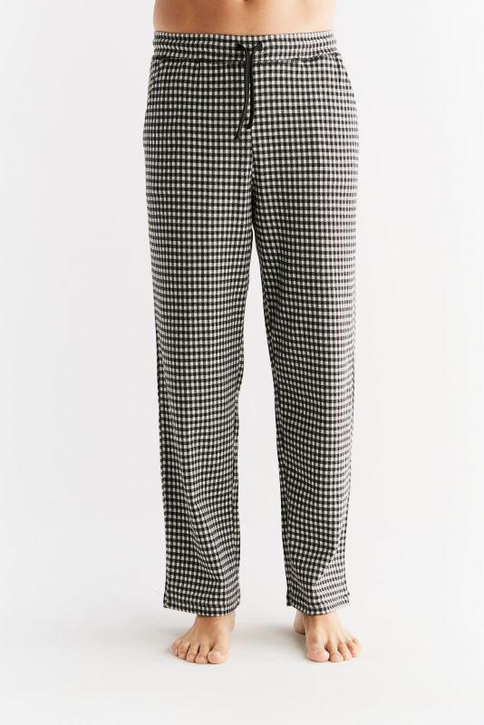 Homewear Grigio Pantaloni pigiama uomo in 100% cotone biologico