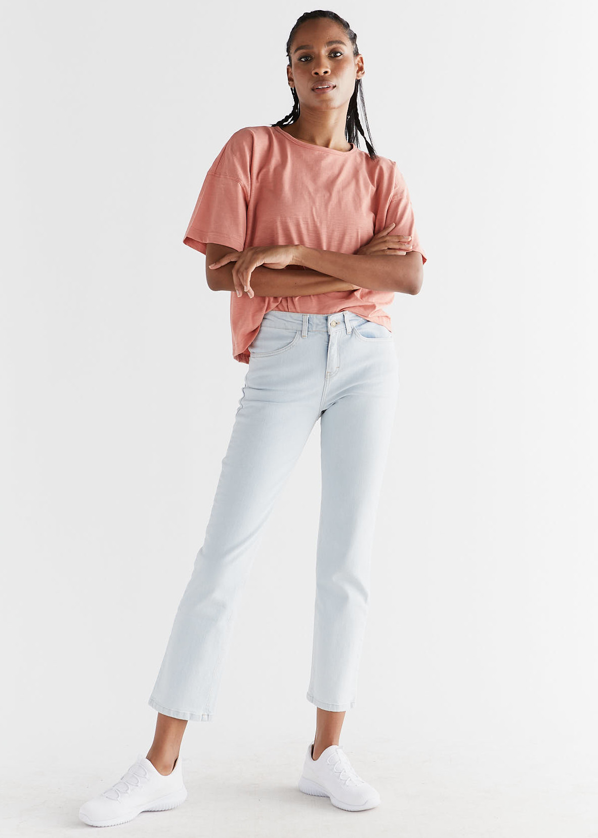 Jeans donna Regular Fit, Ice Blue in cotone biologico_91316