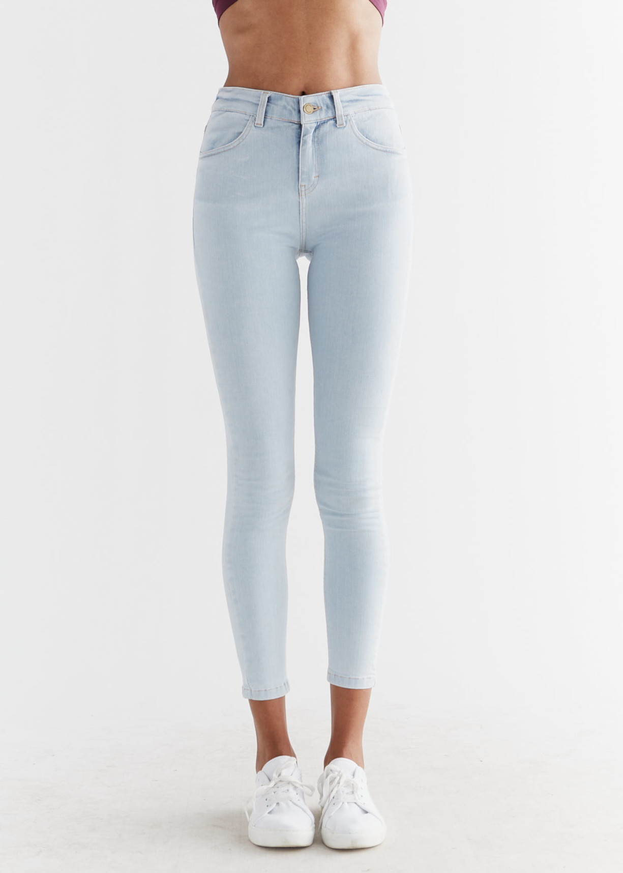 Jeans donna Skinny Fit, Ice Blue in cotone biologico